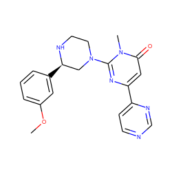 COc1cccc([C@@H]2CN(c3nc(-c4ccncn4)cc(=O)n3C)CCN2)c1 ZINC000116829608