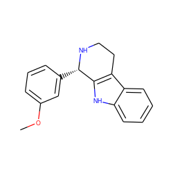 COc1cccc([C@@H]2NCCc3c2[nH]c2ccccc32)c1 ZINC000019688764