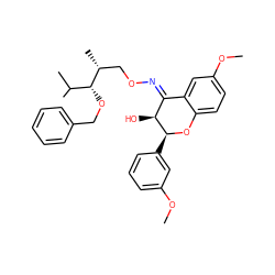 COc1cccc([C@@H]2Oc3ccc(OC)cc3/C(=N/OC[C@@H](C)[C@H](OCc3ccccc3)C(C)C)[C@@H]2O)c1 ZINC000008035714