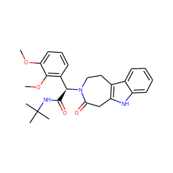 COc1cccc([C@H](C(=O)NC(C)(C)C)N2CCc3c([nH]c4ccccc34)CC2=O)c1OC ZINC000653847494