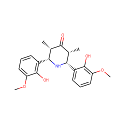 COc1cccc([C@H]2N[C@@H](c3cccc(OC)c3O)[C@@H](C)C(=O)[C@H]2C)c1O ZINC000004180558