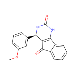 COc1cccc([C@H]2NC(=O)NC3=C2C(=O)c2ccccc23)c1 ZINC000073168921