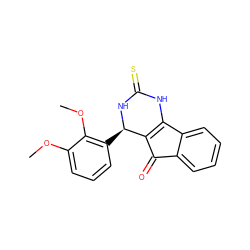 COc1cccc([C@H]2NC(=S)NC3=C2C(=O)c2ccccc23)c1OC ZINC000101466665