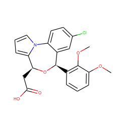 COc1cccc([C@H]2O[C@@H](CC(=O)O)c3cccn3-c3ccc(Cl)cc32)c1OC ZINC000084709740