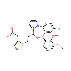 COc1cccc([C@H]2O[C@H](CCn3nccc3CC(=O)O)c3cccn3-c3ccc(Cl)cc32)c1OC ZINC000084690204