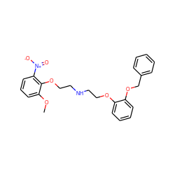 COc1cccc([N+](=O)[O-])c1OCCNCCOc1ccccc1OCc1ccccc1 ZINC000064415798