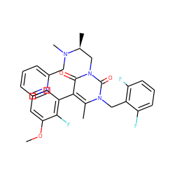 COc1cccc(-c2c(C)n(Cc3c(F)cccc3F)c(=O)n(C[C@H](C)N(C)Cc3ccccn3)c2=O)c1F ZINC000028120212