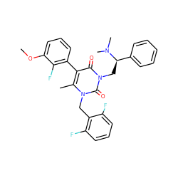 COc1cccc(-c2c(C)n(Cc3c(F)cccc3F)c(=O)n(C[C@H](c3ccccc3)N(C)C)c2=O)c1F ZINC000013609602