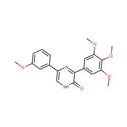 COc1cccc(-c2c[nH]c(=O)c(-c3cc(OC)c(OC)c(OC)c3)n2)c1 ZINC000299837049