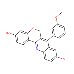 COc1cccc(-c2c3c(nc4ccc(O)cc24)-c2ccc(O)cc2OC3)c1 ZINC000028949805