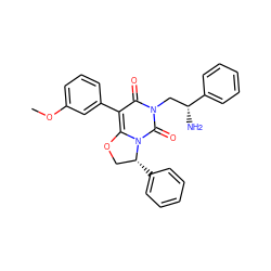 COc1cccc(-c2c3n(c(=O)n(C[C@@H](N)c4ccccc4)c2=O)[C@H](c2ccccc2)CO3)c1 ZINC000028136540