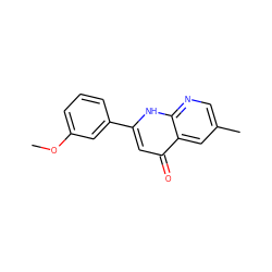 COc1cccc(-c2cc(=O)c3cc(C)cnc3[nH]2)c1 ZINC000005503959