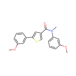 COc1cccc(-c2cc(C(=O)N(C)c3cccc(OC)c3)cs2)c1 ZINC000169351560