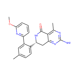 COc1cccc(-c2cc(C)ccc2[C@H]2Cc3nc(N)nc(C)c3C(=O)N2)n1 ZINC000117708548