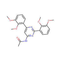 COc1cccc(-c2cc(NC(C)=O)nc(-c3cccc(OC)c3OC)n2)c1OC ZINC000095594916