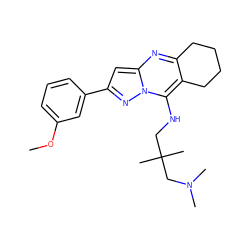 COc1cccc(-c2cc3nc4c(c(NCC(C)(C)CN(C)C)n3n2)CCCC4)c1 ZINC000004980798