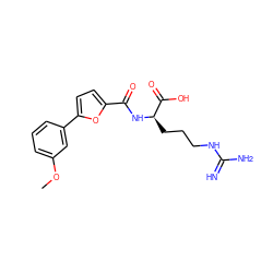 COc1cccc(-c2ccc(C(=O)N[C@H](CCCNC(=N)N)C(=O)O)o2)c1 ZINC000028707117