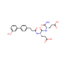 COc1cccc(-c2ccc(CCC(=O)N[C@@H](CCC(=O)O)C(=O)N[C@@H](CCC(=O)O)C(N)=O)cc2)c1 ZINC000144328280