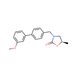 COc1cccc(-c2ccc(CN3C[C@@H](C)OC3=O)cc2)c1 ZINC000045484427