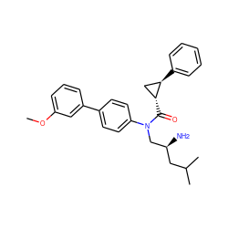 COc1cccc(-c2ccc(N(C[C@@H](N)CC(C)C)C(=O)[C@@H]3C[C@H]3c3ccccc3)cc2)c1 ZINC000299870465