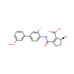 COc1cccc(-c2ccc(NC(=O)C3=C(C(=O)O)[C@@H](O)CC3)c(F)c2)c1 ZINC000028525763