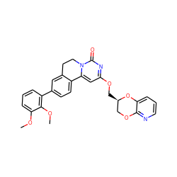 COc1cccc(-c2ccc3c(c2)CCn2c-3cc(OC[C@@H]3COc4ncccc4O3)nc2=O)c1OC ZINC000220241320