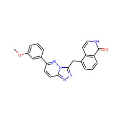 COc1cccc(-c2ccc3nnc(Cc4cccc5c(=O)[nH]ccc45)n3n2)c1 ZINC000073169008