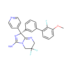 COc1cccc(-c2cccc([C@@]3(c4ccncc4)N=C(N)N4CC(F)(F)CN=C43)c2)c1F ZINC000073294933