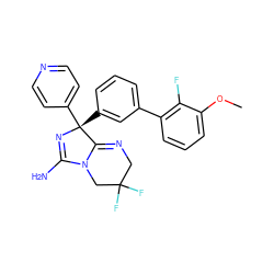 COc1cccc(-c2cccc([C@]3(c4ccncc4)N=C(N)N4CC(F)(F)CN=C43)c2)c1F ZINC000073294935