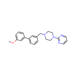 COc1cccc(-c2cccc(CN3CCN(c4ncccn4)CC3)c2)c1 ZINC000026170076