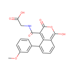 COc1cccc(-c2cccc3c(O)oc(=O)c(C(=O)NCC(=O)O)c23)c1 ZINC000114872448