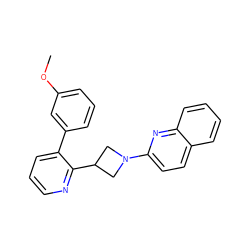 COc1cccc(-c2cccnc2C2CN(c3ccc4ccccc4n3)C2)c1 ZINC000169166128