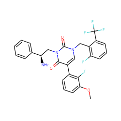 COc1cccc(-c2cn(Cc3c(F)cccc3C(F)(F)F)c(=O)n(C[C@@H](N)c3ccccc3)c2=O)c1F ZINC000028475769