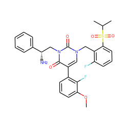 COc1cccc(-c2cn(Cc3c(F)cccc3S(=O)(=O)C(C)C)c(=O)n(C[C@H](N)c3ccccc3)c2=O)c1F ZINC000028470427