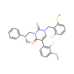 COc1cccc(-c2cn(Cc3c(F)cccc3SC)c(=O)n(C[C@H](N)c3ccccc3)c2=O)c1F ZINC000028477217