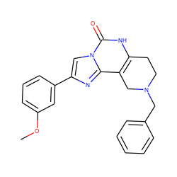 COc1cccc(-c2cn3c(=O)[nH]c4c(c3n2)CN(Cc2ccccc2)CC4)c1 ZINC000100928826