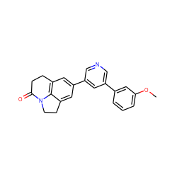 COc1cccc(-c2cncc(-c3cc4c5c(c3)CCN5C(=O)CC4)c2)c1 ZINC000071315800