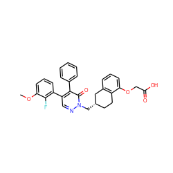 COc1cccc(-c2cnn(C[C@H]3CCc4c(cccc4OCC(=O)O)C3)c(=O)c2-c2ccccc2)c1F ZINC000299855372