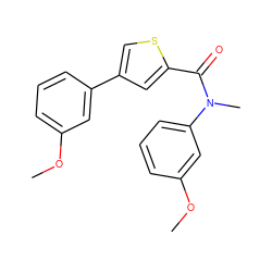 COc1cccc(-c2csc(C(=O)N(C)c3cccc(OC)c3)c2)c1 ZINC000169351564