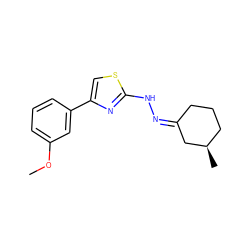 COc1cccc(-c2csc(N/N=C3\CCC[C@@H](C)C3)n2)c1 ZINC000058575970