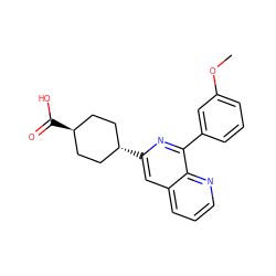 COc1cccc(-c2nc([C@H]3CC[C@H](C(=O)O)CC3)cc3cccnc23)c1 ZINC000254093010