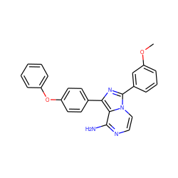 COc1cccc(-c2nc(-c3ccc(Oc4ccccc4)cc3)c3c(N)nccn23)c1 ZINC000096168184