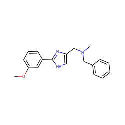 COc1cccc(-c2nc(CN(C)Cc3ccccc3)c[nH]2)c1 ZINC000013741820