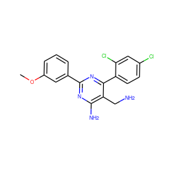 COc1cccc(-c2nc(N)c(CN)c(-c3ccc(Cl)cc3Cl)n2)c1 ZINC000014948350