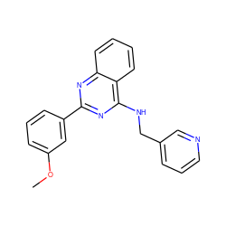 COc1cccc(-c2nc(NCc3cccnc3)c3ccccc3n2)c1 ZINC000004258418