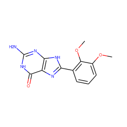 COc1cccc(-c2nc3c(=O)[nH]c(N)nc3[nH]2)c1OC ZINC000088725505