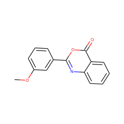 COc1cccc(-c2nc3ccccc3c(=O)o2)c1 ZINC000000079218