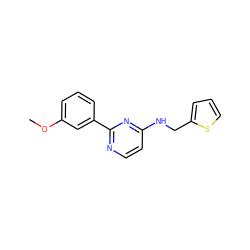 COc1cccc(-c2nccc(NCc3cccs3)n2)c1 ZINC000004266627