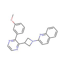 COc1cccc(-c2nccnc2C2CN(c3ccc4ccccc4n3)C2)c1 ZINC000140214806