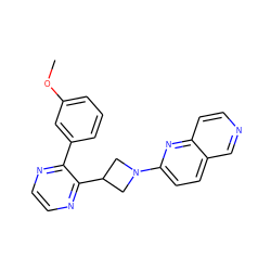 COc1cccc(-c2nccnc2C2CN(c3ccc4cnccc4n3)C2)c1 ZINC000144320187